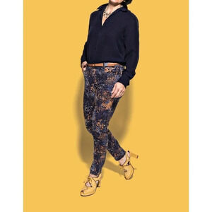 Peruvian Connection womens pants colorful artsy watercolor art to wear 8